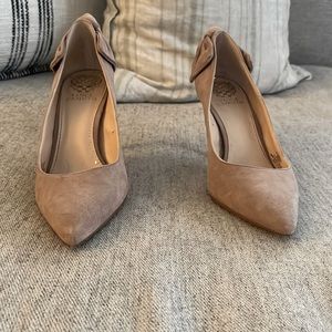Tan  / blush suede heels